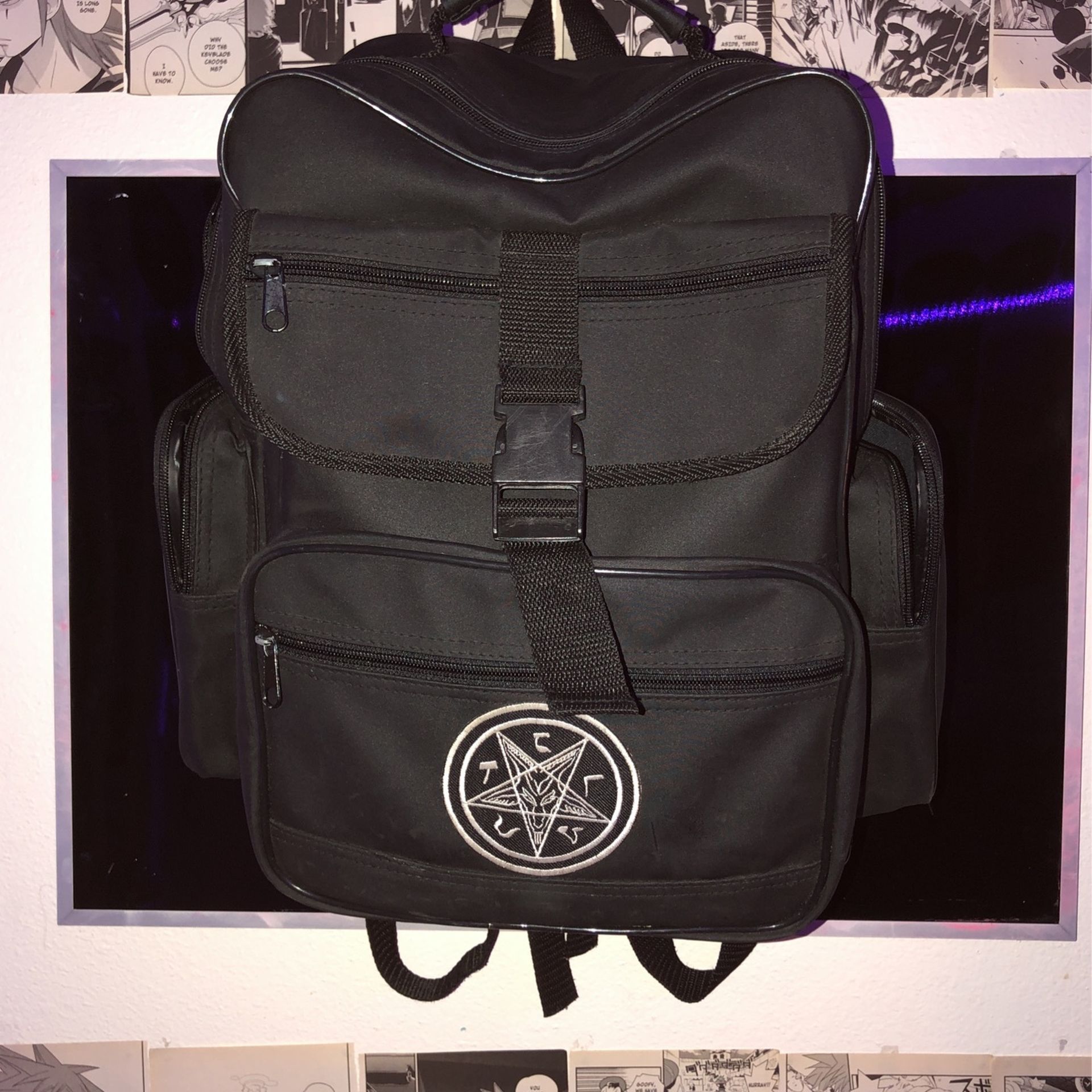 Baphomet TST Pentagram Black Bag