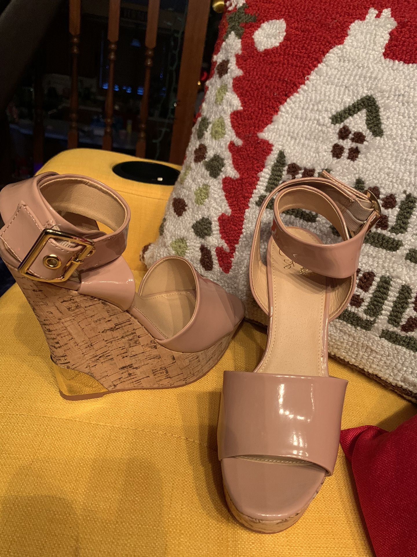 So 🔥♥️❤️ Need Some Sexy Shoes Fun❣️❤️🔥❤️Nude Color Wedges BRAND NEW