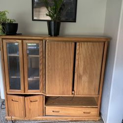 Oak Entertainment  Center FREE