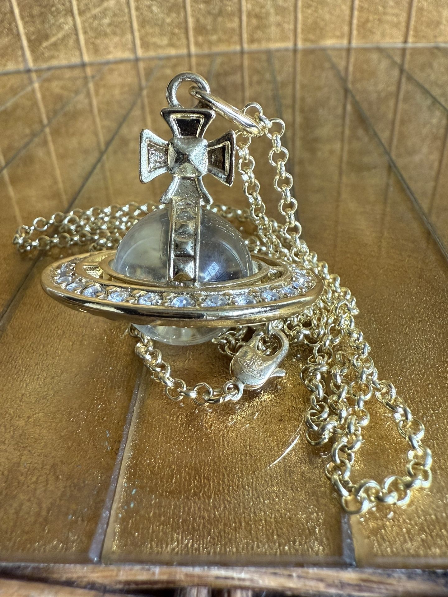 Vivienne, Westwood, Gold, Toe, Orbit, Universe, Pendant Necklace