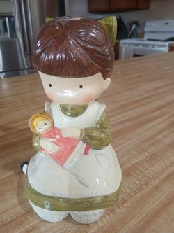 Ceramic Doll Piggy Bank