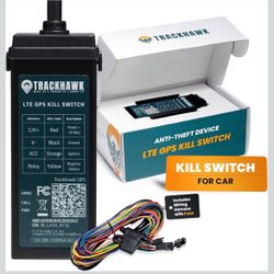 TrackHawk GPS Vehicle Tracker + Remote Kill Switch | Hardwired Car Tracker w/ Box