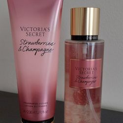 New Victoria's Secret Strawberries And Champagne Bundle 