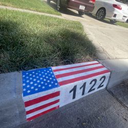 American Flag Curb Address 🇺🇸