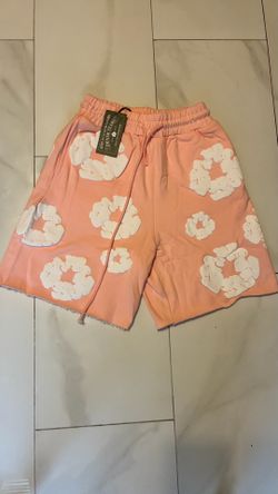 Denim Tear Shorts - Pink