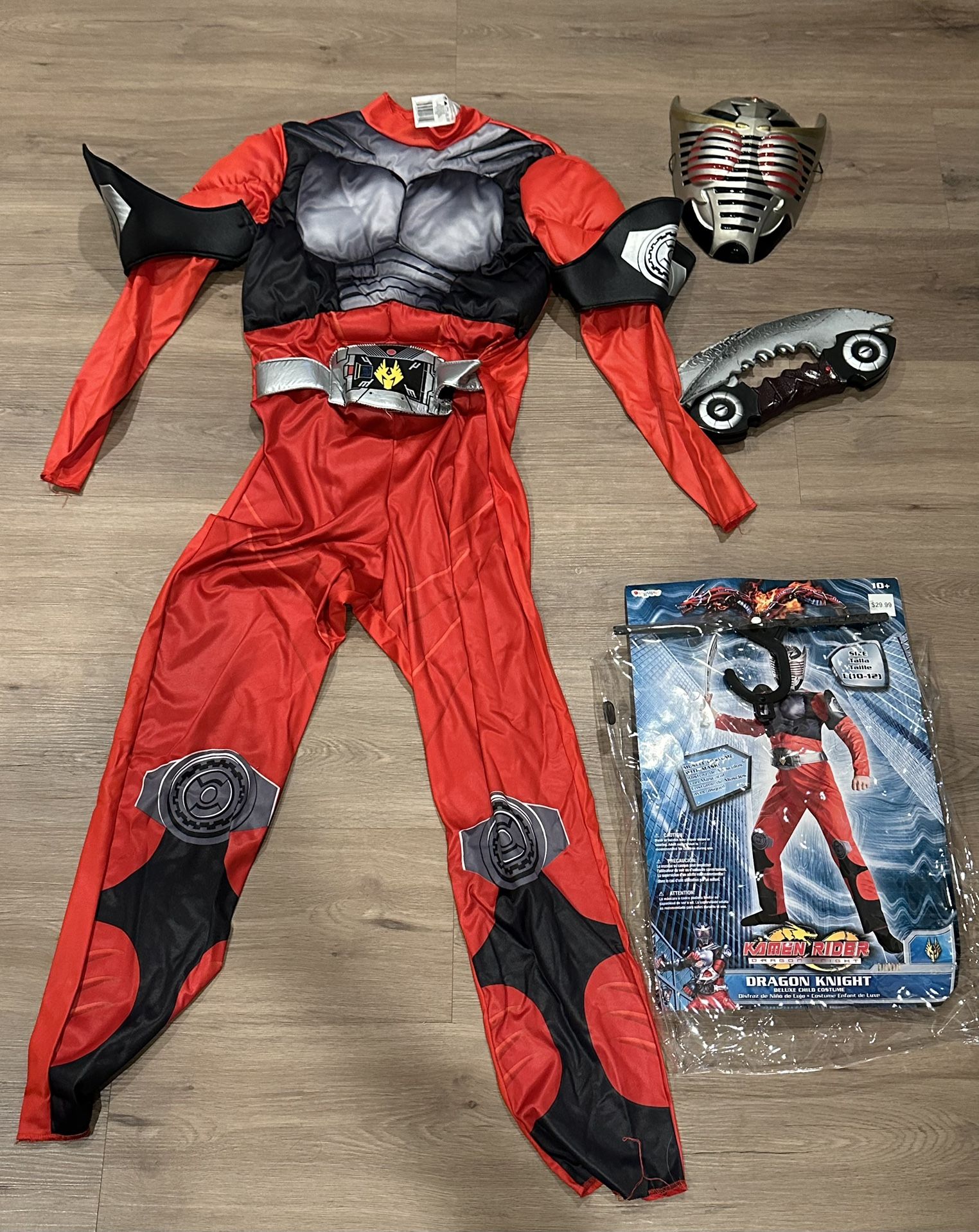 Kamen Rider Dragon Knight Deluxe Child Costume Sz L 10-12