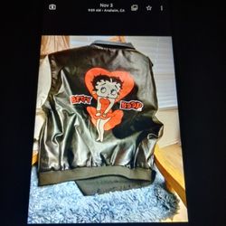 Betty Boop Vintage Excellent Leather Jacket 90s Size Fits All