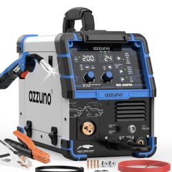 MIG welding machine 200A 110V/220V, 8 in 1 MIG aluminum welding machine/reel compatible with gas gun/MIG gas/MAG/MIG flow core/spot MIG/Lift TIG/stick