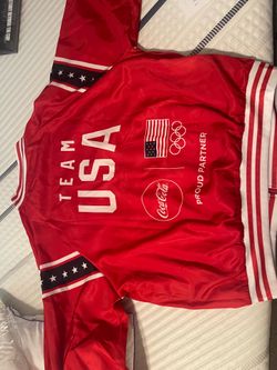 Coca Cola Team USA Satin Bomber Jacket - 2XL