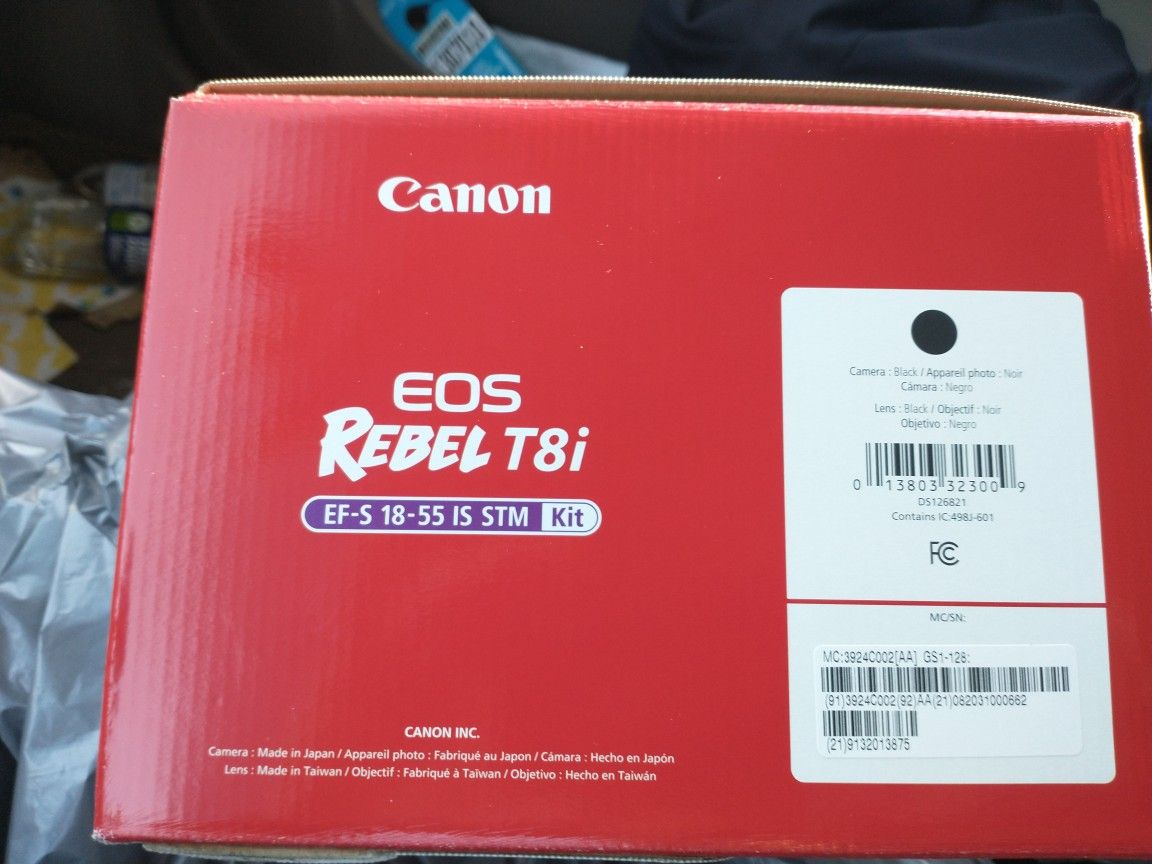 Canon Rebel T8i Brand New