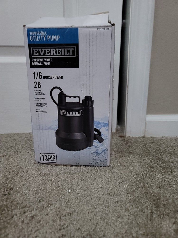 Everbilt SUP54-HD 1/6hp Plastic Submersible Utility Pump