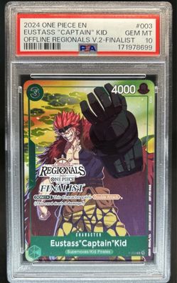 2024 One Piece Captain Kid Offline Regionals Vol. 2 Finalist Card PSA 10