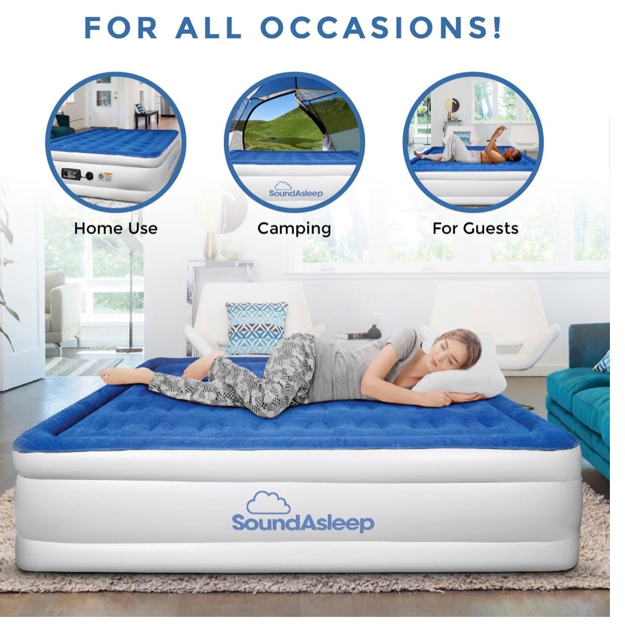 New Inflatable Sound ASleep Mattress Queen Size