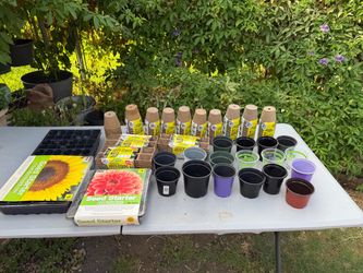 Seed Starter Kit Lot with Jiffy Pots and Trays