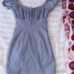 Light Blue Dress & Silk Golden Robe 