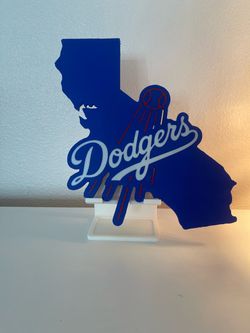 LA Dodgers California State Shape Sign