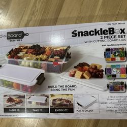 Snack Box 2 Piece Set With Cutting Board Lids