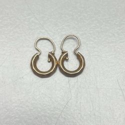 10k white gold mini hoop earrings 
