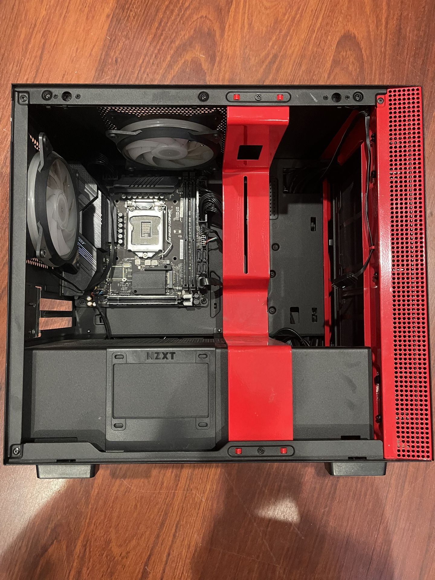 Nzxt H210 Red Build Psu Nzxt H210 Fans Buy NZXT H210 CPU Cabinet