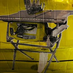 RYOBI CORDED 10"IN TABLE SAW WITH STAND