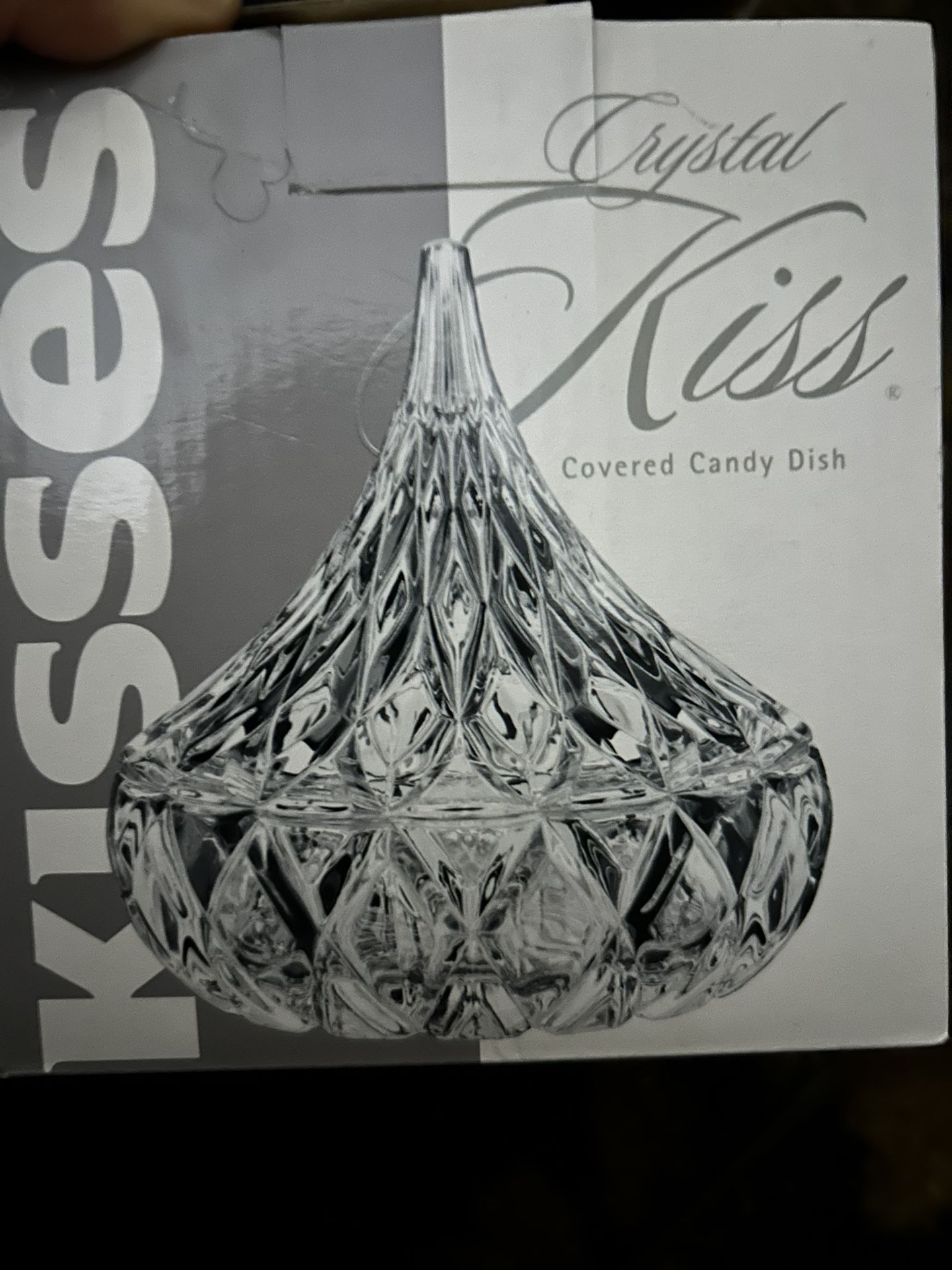 Glass Hershey kiss candy dish