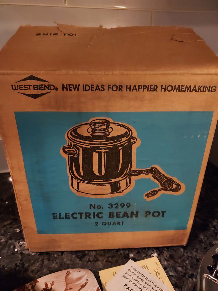 Vintage West Bend Electric Bean Pot Oakleaf and Acorn Ceramic Pot Electric  Potpourri Pot 