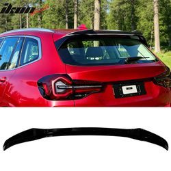 Fits 2018-2024 BMW X3 G01 IKON Style Gloss Black Rear Window Roof Spoiler Wing ABS
