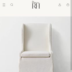 RH Restoration Hardware Desk/ Vanity Chair On Wheels 