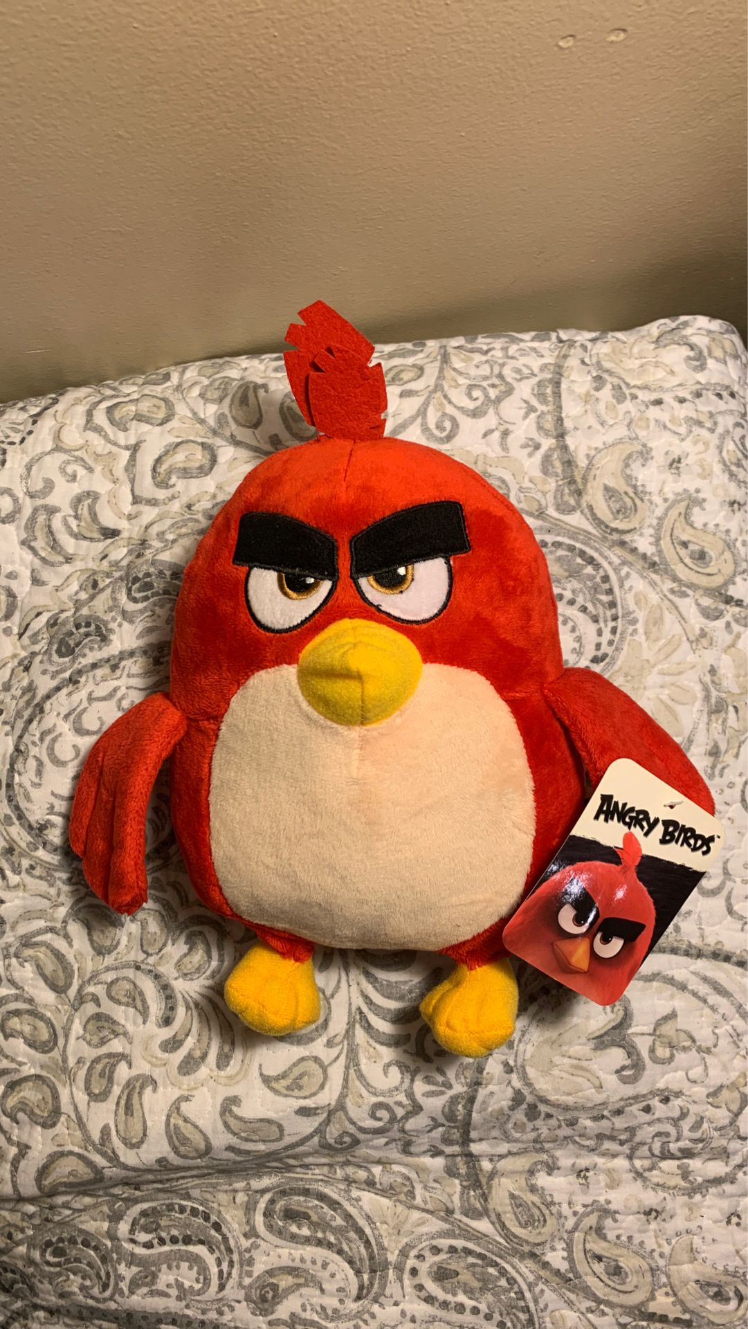 Red Angry Birds plushie , stuffed animal