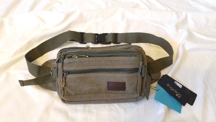 Khaki Canvas Multi-functional Fanny Pack/ Waist Bag-Brand New