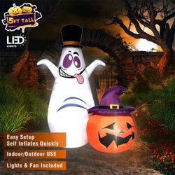Brand New 4.9ft Inflatable Big Dancing Spirit With Pumpkin 