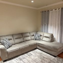 Sectional Taupe Grey Couch