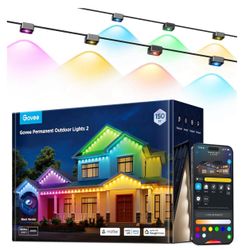 Govee Permanent Outdoor Lights 2, 150ft RGBIC Outdoor Lights with 100 Modes