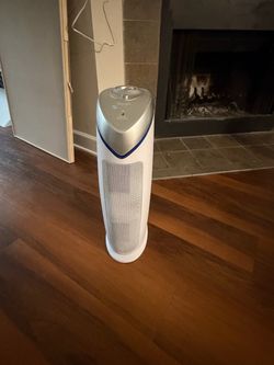 Tower Air Purifier White and Silver