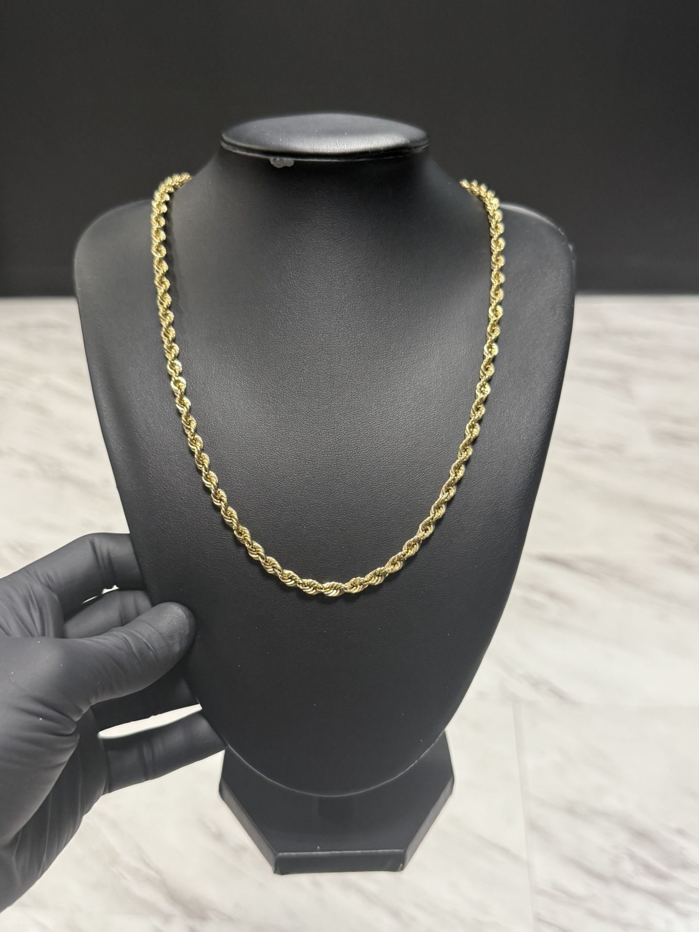 10K Gold Rope Chain 19”