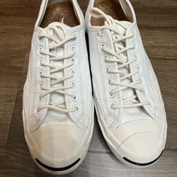 White Converse Mens 9 Womens 10.5