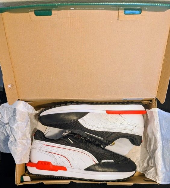Puma City Rider AS Mens Black Canvas Lifestyle Sneakers Shoes Men's Size 7