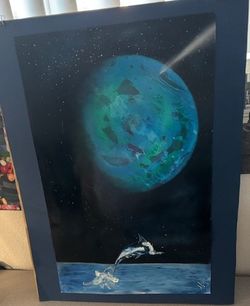 Spray Paint Art Of Outer Space 