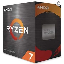 AMD Ryzen 7 5800X 8-core, 16-Thread Unlocked Desktop Processor Without Cooler Black, XX-Large