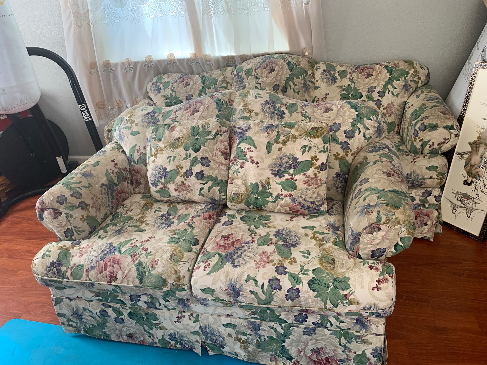 Free Couch and Convertible Sofa BED. Must be picked up today before hauled on Friday