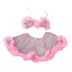 Sugar thrillz pink fluffy lingerie set