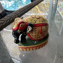 Wooden Painted Elephant 