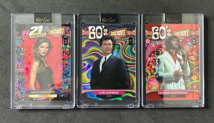 Wild Card Decades Lot (3) 21st Century Gisele Bundchen /5 60’s Eastwood /8 Humperdinck /8