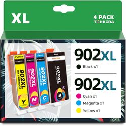 902XL Ink Cartridge Replacement for HP 902 XL 902XL Combo Pack Compatible with OfficeJet Pro 6 6 6 6 6954 Printer (4