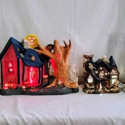 HALLOWEEN - Village - CERAMIC Houses & People
