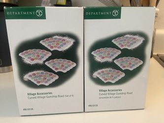 Gumdrop Road Curved 53135 Village Accessories Dept 56, 2 Sets Of 4