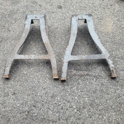 Heavy Duty Cast Iron Legs Stand From An Old Classic Vintage Antique Metal Lathe Tool Shop Garage Tools