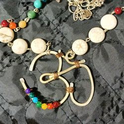 Handmade OM And Chakra Necklace 