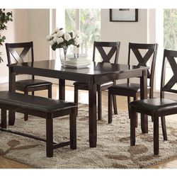 Brown Dining Table Set 