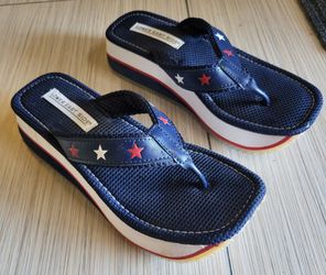 Sandals NEW - Stars & Stripes, July 4th - Size 6 1/2-7